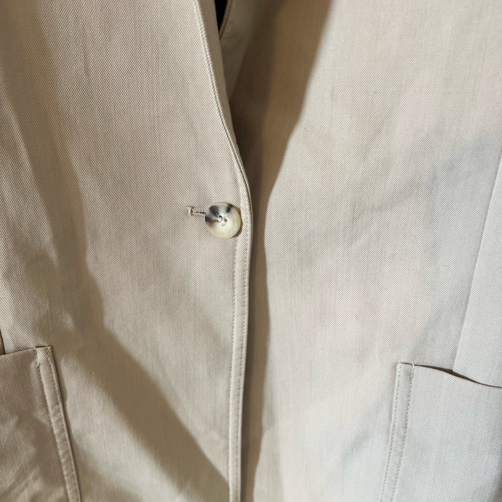 Victoria Beckham Oversized Wool Blazer Beige Size 2 - Picture 7 of 14